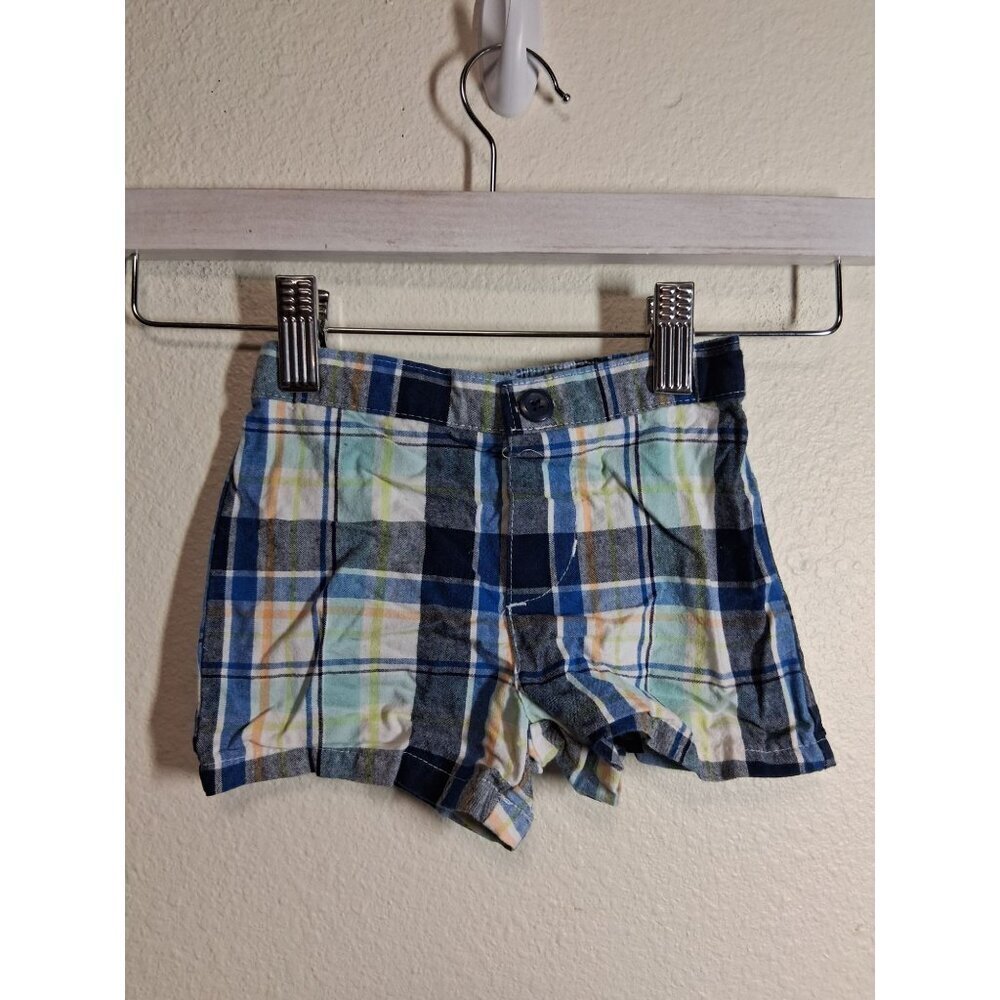 Circo Cotton Shorts Plaid Summer Casual Baby Boys Size 3-6 Months Blue